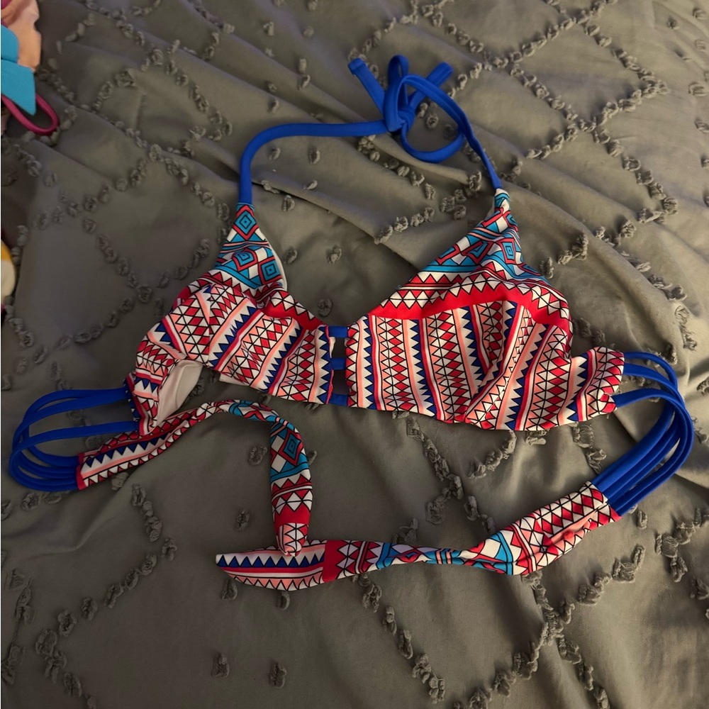 Colorful Geometric Bikini Top